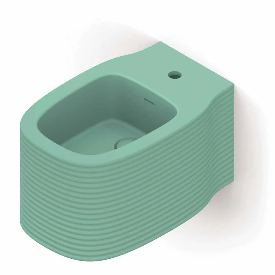 Bidet sospeso in ceramica di moderno design prodotto in Italia, Amleto Viadurini