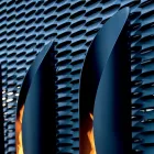 Biocamino da Parete di Design Tubolare e Moderno in Acciaio Nero - Jackson Viadurini