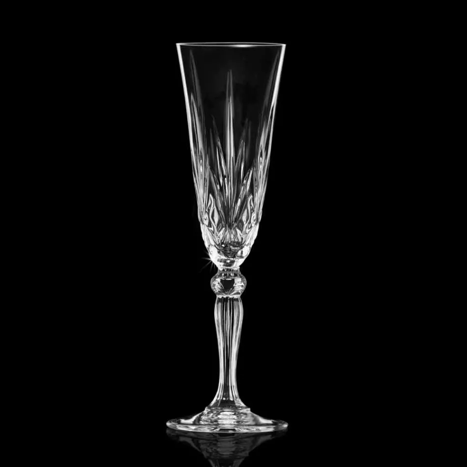 Calice Flute Bicchiere in Cristallo Ecologico per Champagne 12 Pezzi - Cantabile Viadurini