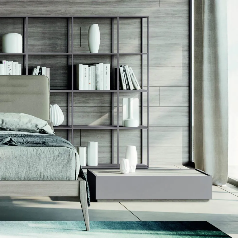Camera da Letto a 5 Elementi Moderni Realizzata in Italia Alta Qualità - Rieti Viadurini