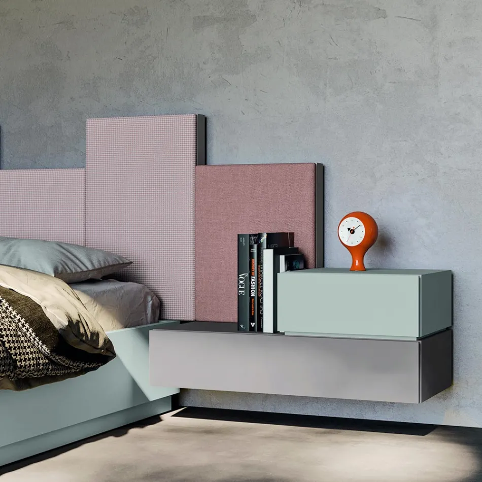 Camera da Letto Completa a 5 Elementi Made in Italy Alta Qualità - Quarzo Viadurini