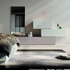 Camera da Letto Completa a 5 Elementi Made in Italy Alta Qualità - Quarzo Viadurini