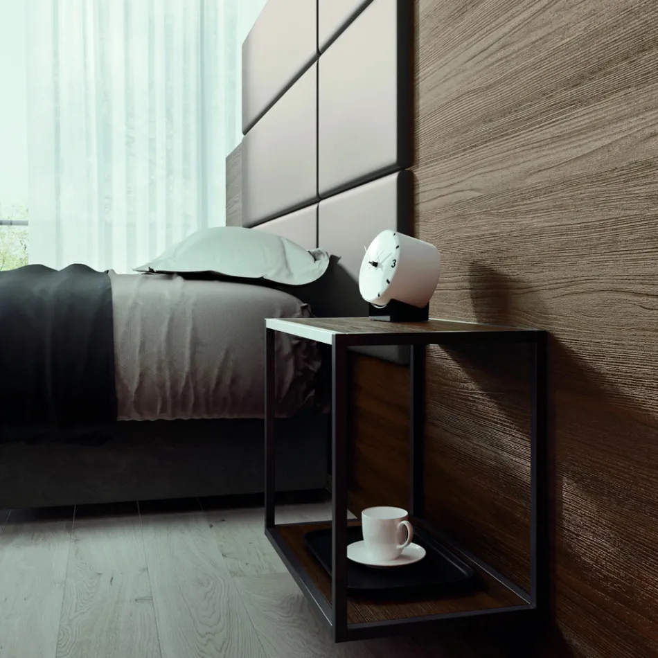 Camera da Letto Matrimoniale a 5 Elementi Made in Italy di Lusso - Smeraldo Viadurini