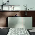 Camera da Letto Matrimoniale a 5 Elementi Made in Italy di Lusso - Smeraldo Viadurini