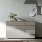 Camera da Letto Moderna a 4 Elementi in Stile Moderno Made in Italy - Lusinda Viadurini