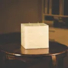 Candela Quadrata Artigianale di Cera Moderna Made in Italy - Mondeo Viadurini