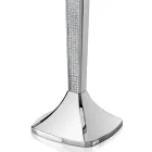 Candelabro di Lusso a 3 Fiame in Metallo Argentato con Glitter - Sbrillo Viadurini