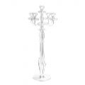 Candelabro in Plexiglass Trasparente a 5 Fiamme Made in Italy - Paolino