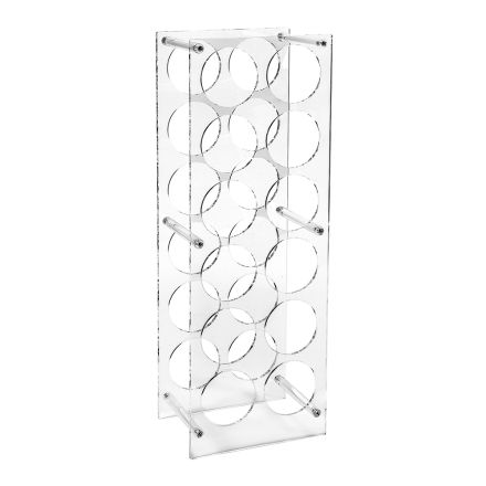 Cantinetta Porta Bottiglie Plexiglass Trasparente Made in Italy - Whines  Viadurini