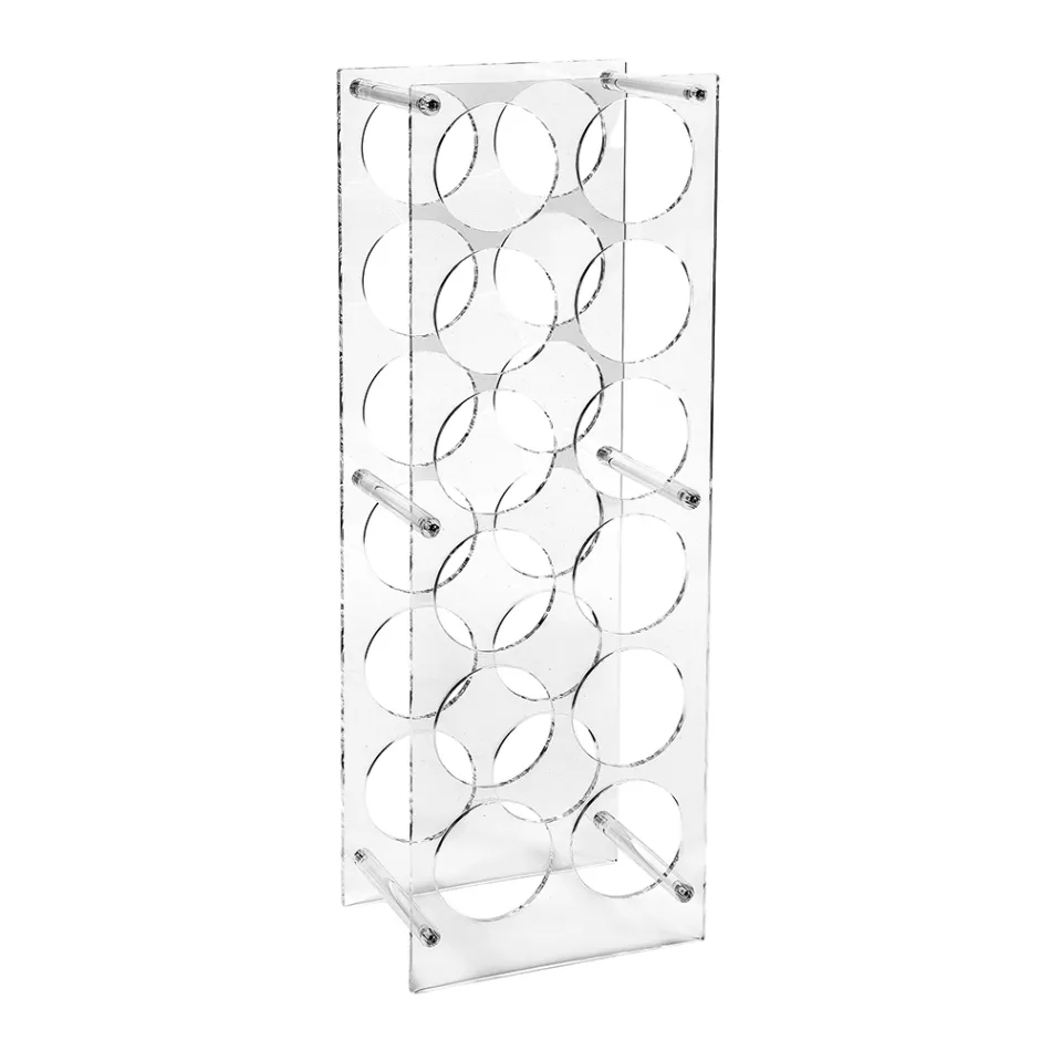 Cantinetta Porta Bottiglie Plexiglass Trasparente Made in Italy - Whines  Viadurini