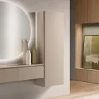 Cappottiera in Nobilitato Laccato e Anta in Mdf con Scaffale Interno - Lunis Viadurini