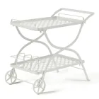 Carrellino Portavivande da Giardino in Acciaio Zincato Made in Italy - Selvaggia Viadurini