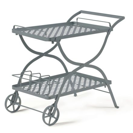 Carrellino Portavivande da Giardino in Acciaio Zincato Made in Italy - Selvaggia Viadurini