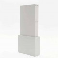 Carrello porta allunghe in nobilitato bianco poro aperto Columbus