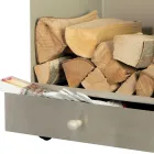 Carrello Portalegna con Cassetto e Ruote Made in Italy - Alpaca Viadurini