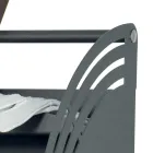 Carrello Portalegna in Metallo con Mensola e 4 Ruote Made in Italy - Geco Viadurini