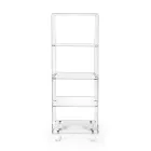 Carrello Portaoggetti da Cucina in Plexiglass Made in Italy - Ercolano Viadurini