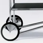 Carrello Portavivande in Acciaio Cromato e Laminato Made in Italy - Singapore Viadurini