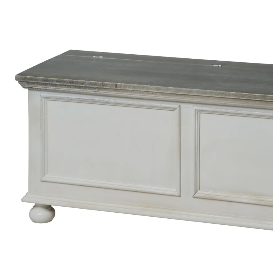 Cassapanca con Struttura in Pioppo Massiccio Made in Italy - Dievis Viadurini
