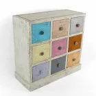 Cassettiera Artigianale in Legno Massello con 9 Cassetti Made in Italy - Pierrot Viadurini
