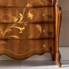 Cassettiera Camera da Letto Legno Intarsiato Made in Italy - Ottaviano Viadurini