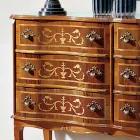 Cassettiera Stile Classico in Legno con 6 Cassetti Made in Italy - Elegant Viadurini