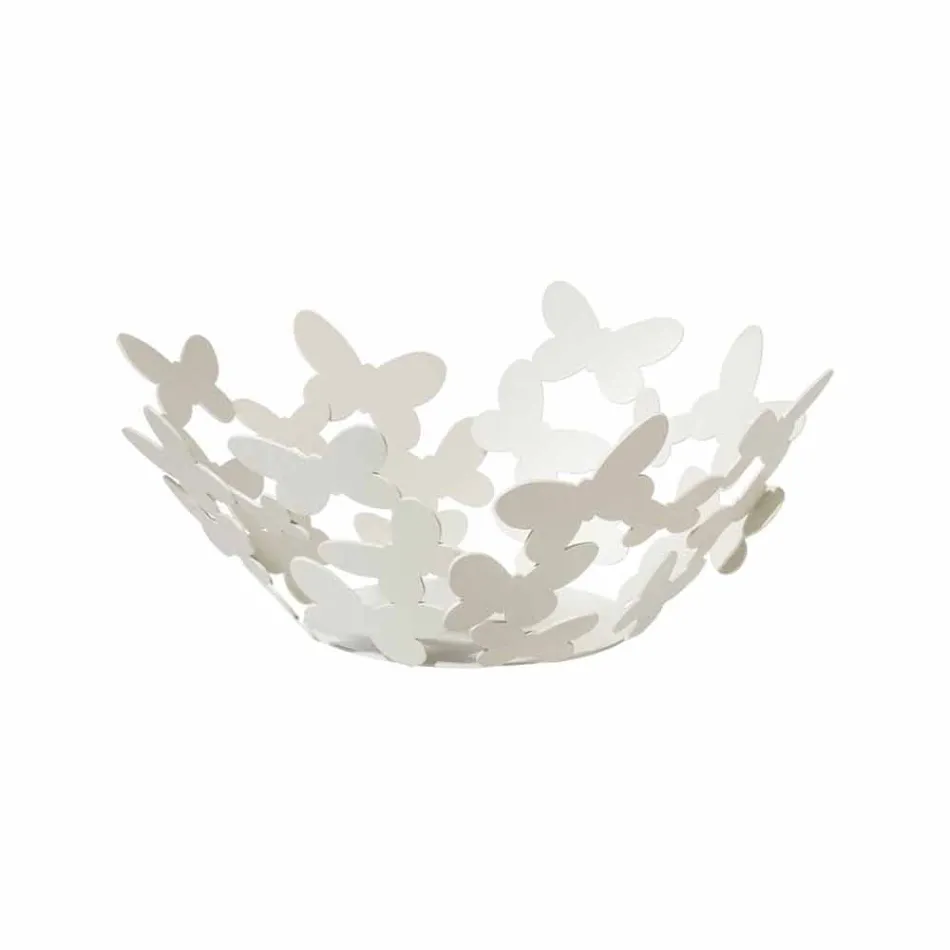 Centrotavola di Design in Ferro Bianco, Beige o Avorio Made in Italy – Leida Viadurini