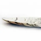 Centrotavola in Marmo Arabescato dalla Forma a Foglia Made in Italy - Treviso Viadurini