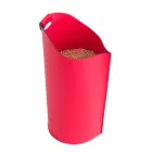 Cesto porta pellet da interno in cuoio 15 Kg di design Sapel Viadurini