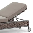 Chaise Longue da Esterno in Corda e Cuscini Sfoderabili in Tessuto - Jamaica Viadurini