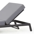 Chaise Longue da Giardino in Alluminio con Rivestimento in Tessuto - Eufemia Viadurini
