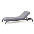 Chaise Longue da Giardino in Alluminio con Rivestimento in Tessuto - Eufemia