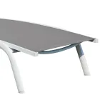 Chaise Longue da Giardino in Alluminio con Seduta in Textilene - Zohra Viadurini