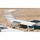 Chaise-longue da Giardino Moderna con Parasole e Schienale Reclinabile - Arnold Viadurini
