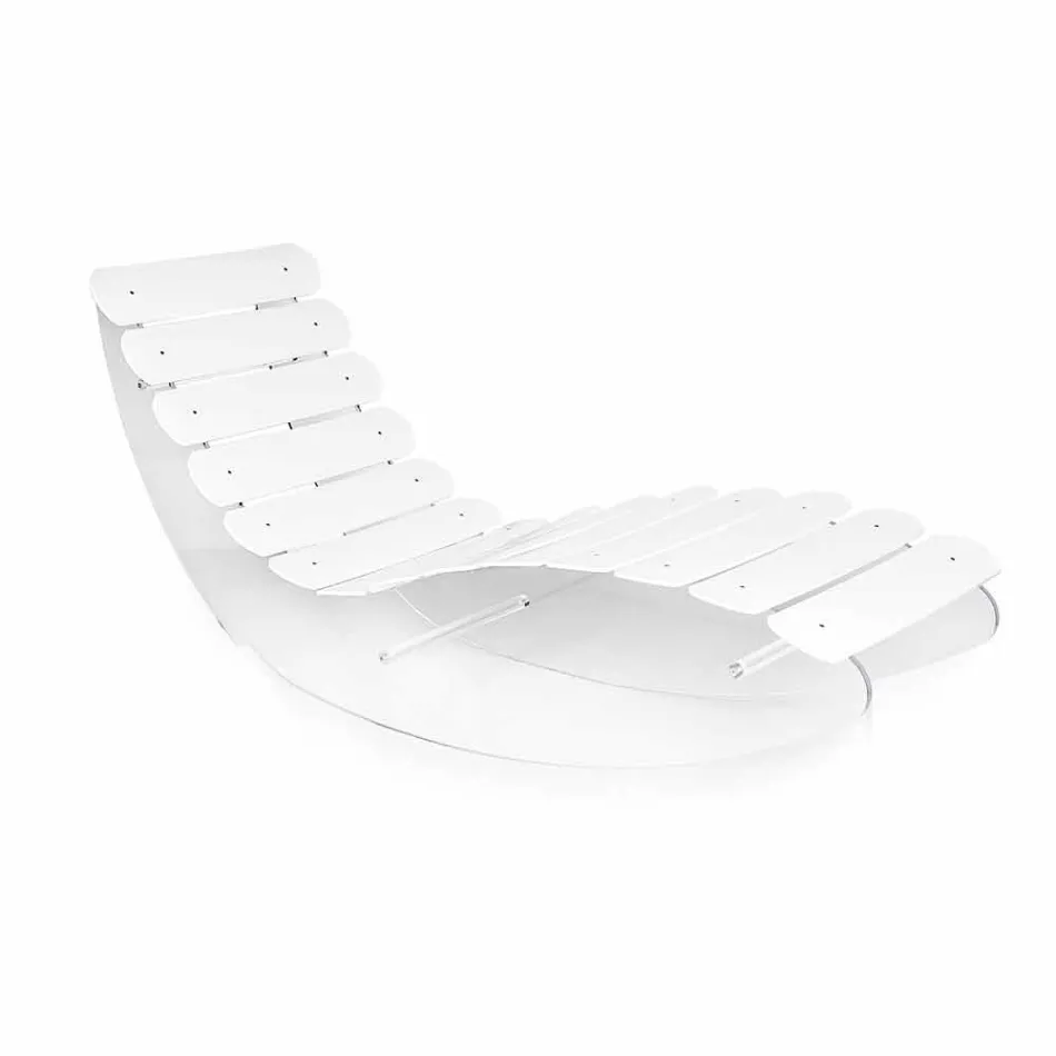 Chaise longue di design in plexiglass trasparente Josue made in Italy Viadurini