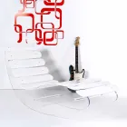 Chaise longue di design in plexiglass trasparente Josue made in Italy Viadurini