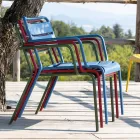 Chaise Loungue da Esterno con Poggiapiedi in Metallo Made in Italy - Amina Viadurini