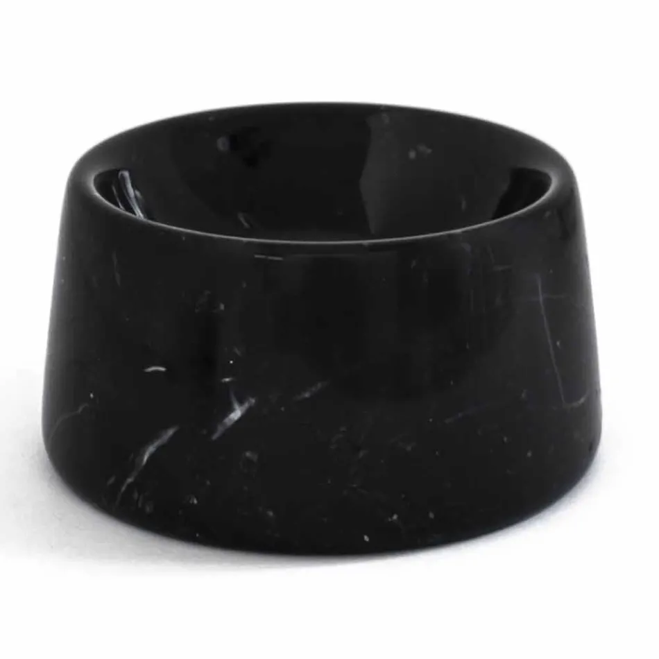 Ciotola per Cani e Gatti Moderna in Marmo Bianco o Nero Made in Italy - Catt Viadurini
