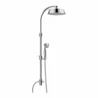 Colonna Doccia Classica in Ottone con Soffione Rotondo Made in Italy - Yari Viadurini