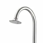 Colonna Doccia da Giardino in Acciaio Inox con Doccetta Made in Italy - Marlen Viadurini