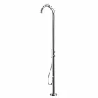 Colonna Doccia da Giardino in Acciaio Inox con Doccetta Made in Italy - Marlen Viadurini