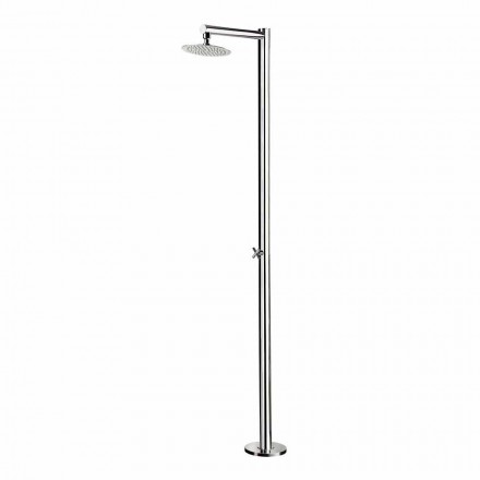 Colonna Doccia da Giardino in Acciaio Inox Cromato Made in Italy - Modeo Viadurini