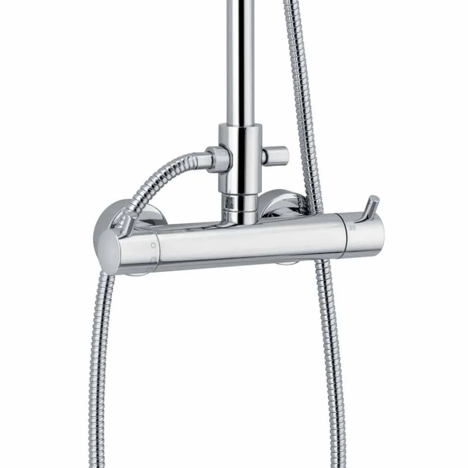 Colonna Doccia di Lusso in Ottone Finitura Cromata Made in Italy - Gallo Viadurini