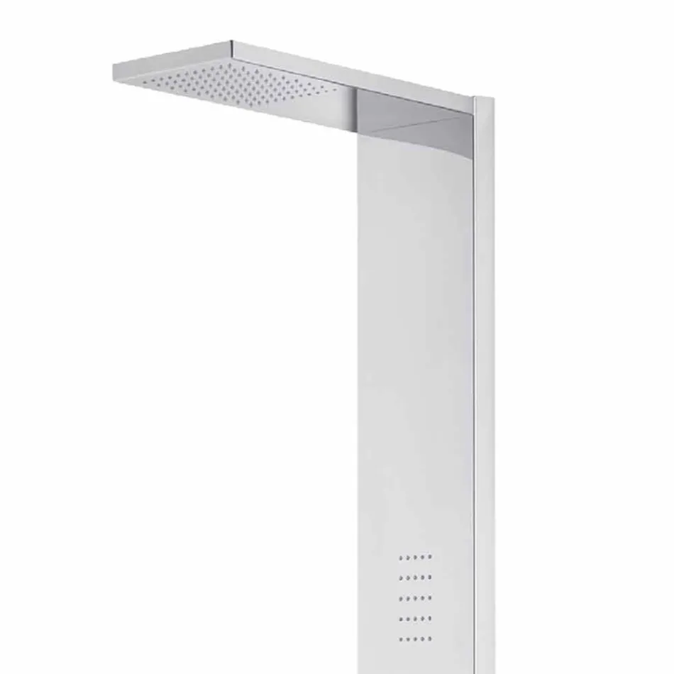 Colonna Doccia in Acciaio con Soffione a Pioggia Made in Italy - Sailor Viadurini