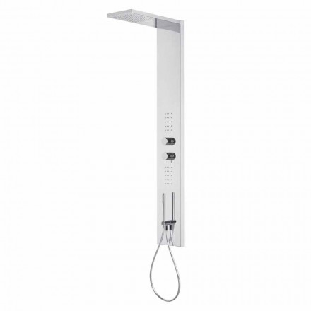 Colonna Doccia in Acciaio con Soffione a Pioggia Made in Italy - Sailor Viadurini