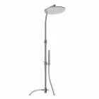 Colonna Doccia in Ottone con Soffione Rotondo in Acciaio Made in Italy - Kennedy Viadurini