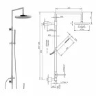 Colonna Doccia in Ottone Cromato con Doccetta in Abs Made in Italy - Selvio Viadurini