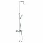 Colonna Doccia in Ottone Cromato con Flessibile e Doccetta Made in Italy - Griso Viadurini