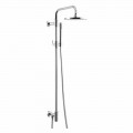 Colonna Doccia in Ottone Cromato con Soffione in Acciaio Made in Italy - Daino