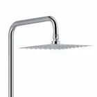 Colonna Doccia in Ottone Cromato con Soffione Quadrato Made in Italy - Griso Viadurini